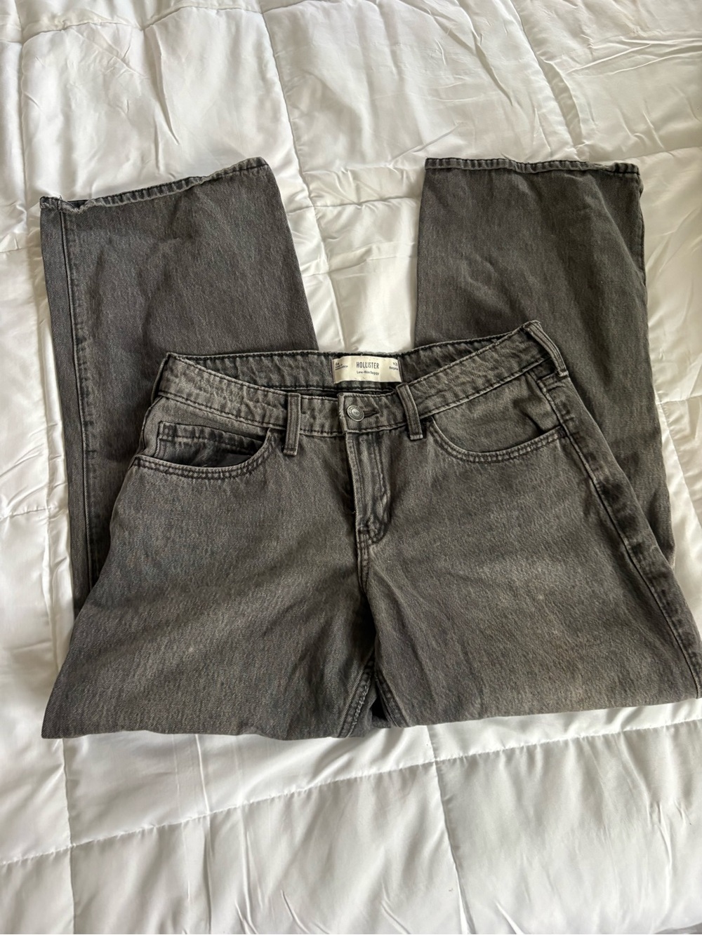 Hollister Charcoal Gray Flare Jeans